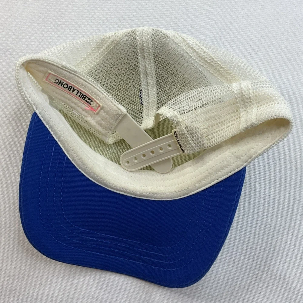 Billabong Aloha Hat Trucker Cap Blue White Hawaii Adjustable